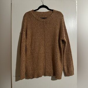 Elegant Orange Crew Neck Sweater